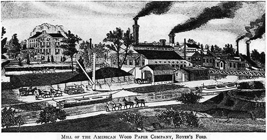 Early wood paper mill