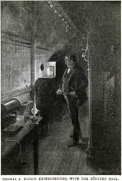 Edison experimenting with X-Rays