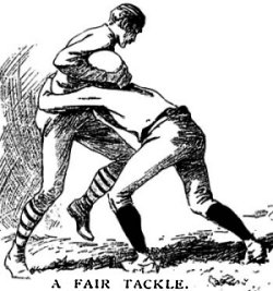 A fair tackle in 1887
