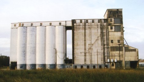 A fairly small barrel type of grain elevator in East Texas