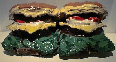 Artist's version of a modern hamburger