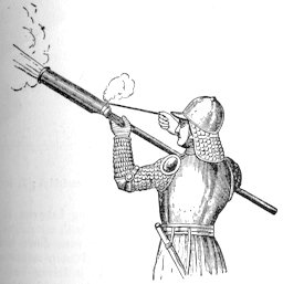 An early hand gun, probably from a time not too long after the Battle of Crecy