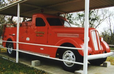 A 1930s vintage hose truck, Wharton, Texas, Fire Department