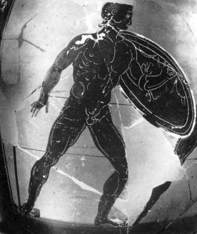 Image from the Panathenaic amphora from 344/3 BC (after Valavanis, 1999)
