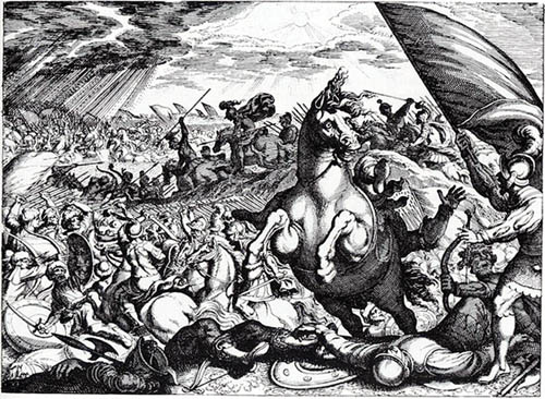 Joshua defeating the Amorites