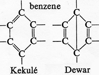 Kekule's and Dewar's benzene structures