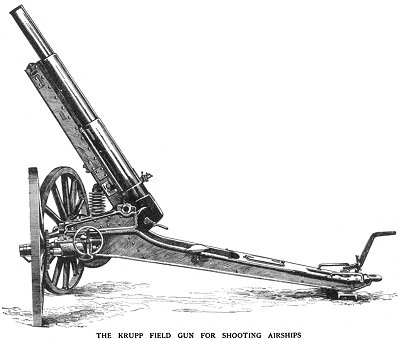 Krupp field gun for shooting airships