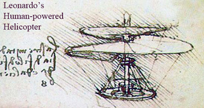 Leonardo's human-powered helicopter