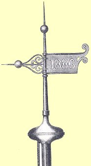 tip of a 19th century lightning rod (from Elektro-technische Bibliothek, 1886)