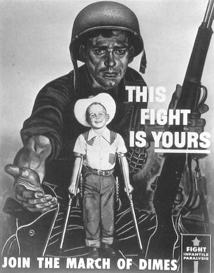 A March of Dimes poster to raise funds for the fight against polio