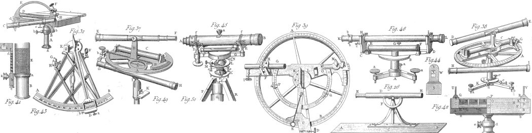 A collection of 19th century images of mathematical instruments