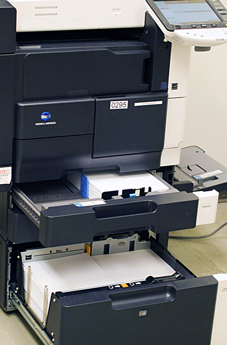 modernphotocopier with lots of paper