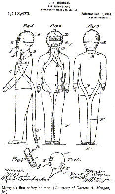 Patent drawings for Morgan's gas mask