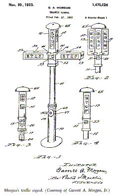 Patent drawings for Morgan's traffic signal