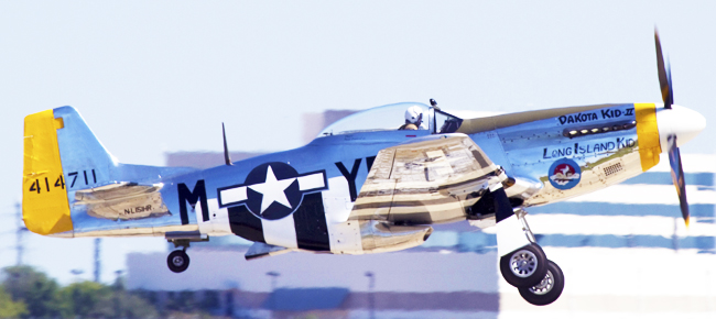 P-51 Mustang taking off