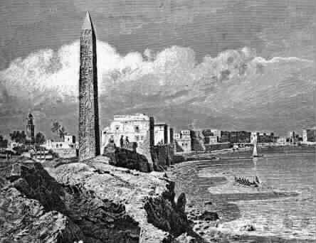 Obelisk moved to Alexandria by the Romans (from Moving the Obelisks)