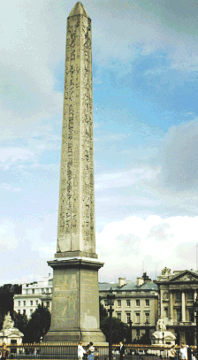 And this Egyptian obelisk came to rest in Paris