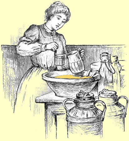 Drawing of woman cooking