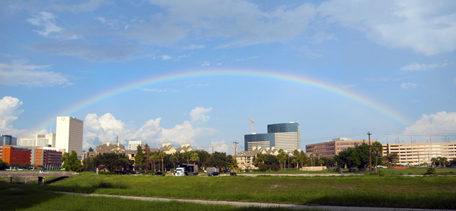 Rainbow over Houston