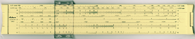 A scanned image of my Pickett Microline slide rule