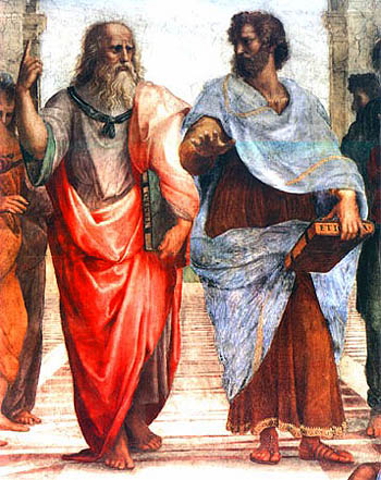 Plato teaching Aristotle