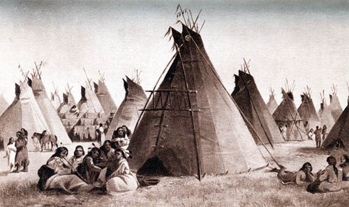 Prarie Indian encampment