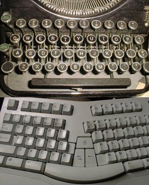 QWERTY in 1930 and in 1998