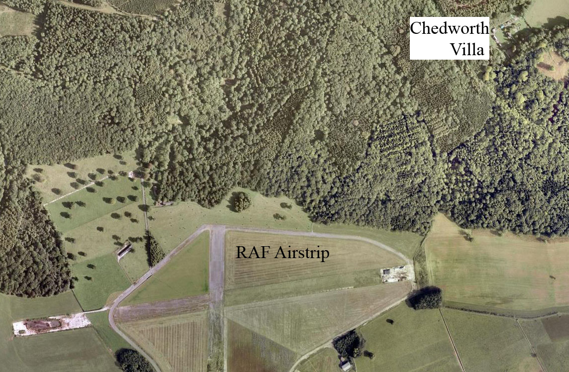 RAF airstrip and Chedworth Villa