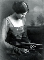 Picture of Rebecca Clarke with viola