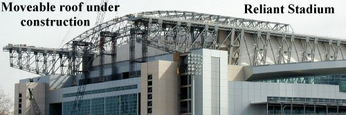 The Reliant Stadium moveable roof