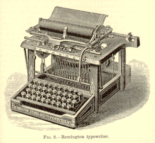 An early Remington typewriter