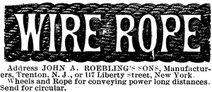 Roebling wire rope