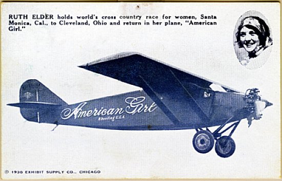 Ruth Elder and her Detroiter airplane