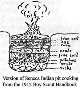 Seneca pit cooking