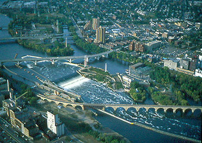 A contemporary view of St. Anthony Falls
