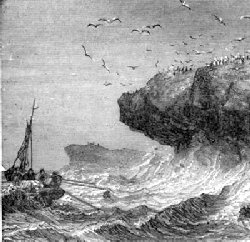 Drawing of shipwreck
