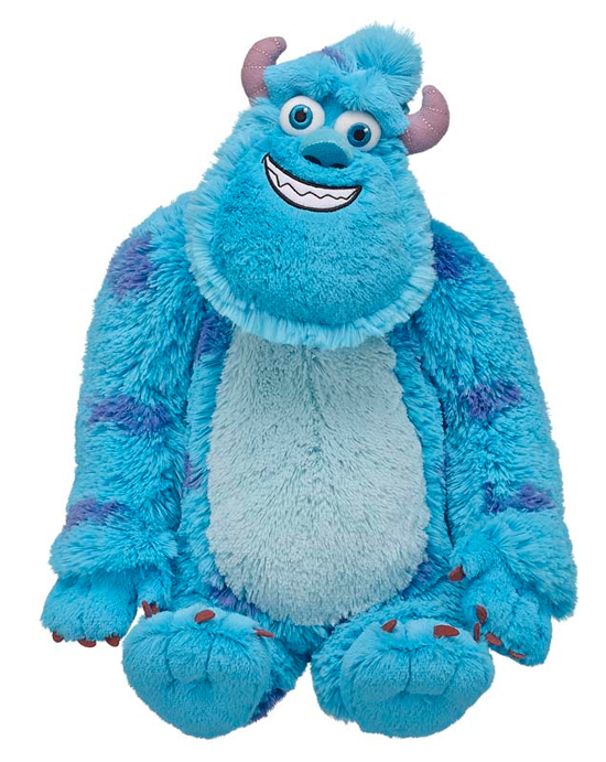 the character Sulley, a giant furry blue and monster with horns and purple spots