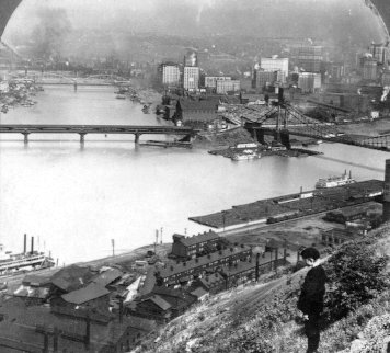 View of the Allegheny/Monongahela confluence early in this century 