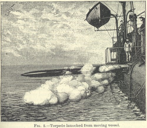 Torpedo launched from moving vessel