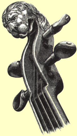 An unusual handmade violin scroll