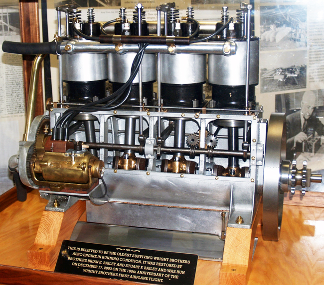 The Wright Brothers' straight-4 airplane engine