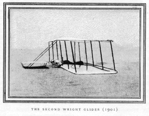 The Second Wright glider aloft in 1901