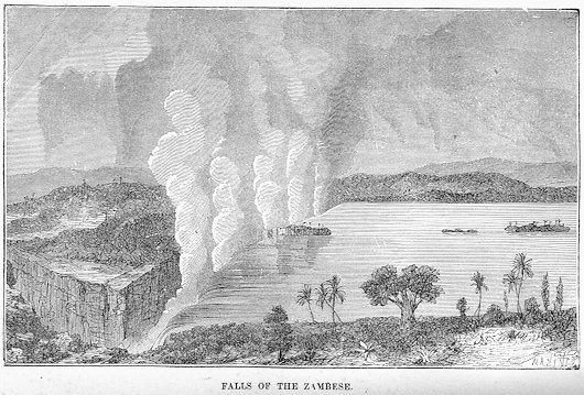 Drawing of the Falls of the Zambese